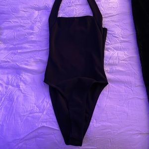 Black tie bodysuit